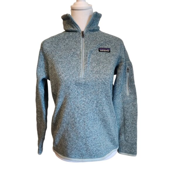 EUC Patagonia Blue Sweater Quarter Zip Fleece Popover Jacket Siz… - Picture 2 of 12